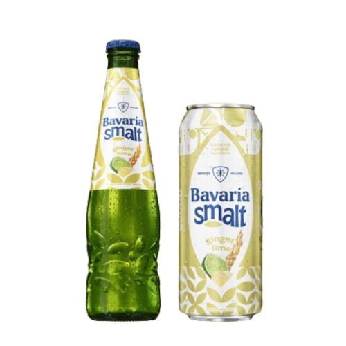 A bottle of Bavaria Ginger Lime a refreshing non-alcoholic malt beverage with zesty lime flavor