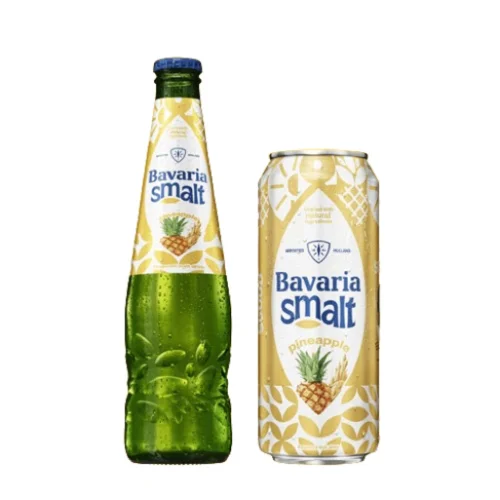 Bavaria Pineapple non-alcoholic malt with tropical pineapple flavor