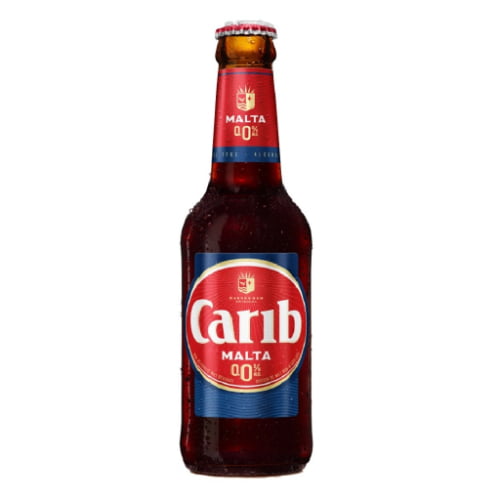 Carib Malta Caribbean non-alcoholic malt with caramel notes