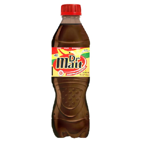 A bottle of Dr Malt a carbonated malt drink crafted to deliver an instant energy boost