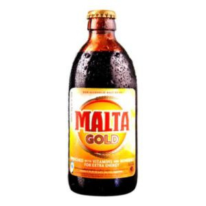 Malta Gold Nigerian non-alcoholic malt drink with high-quality barley