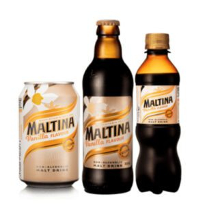 Maltina Vanilla smooth Nigerian non-alcoholic malt with vanilla flavor